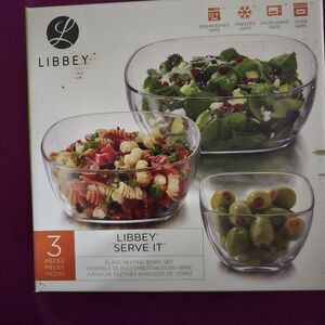 Libbey Serve It Glass Bowl Set